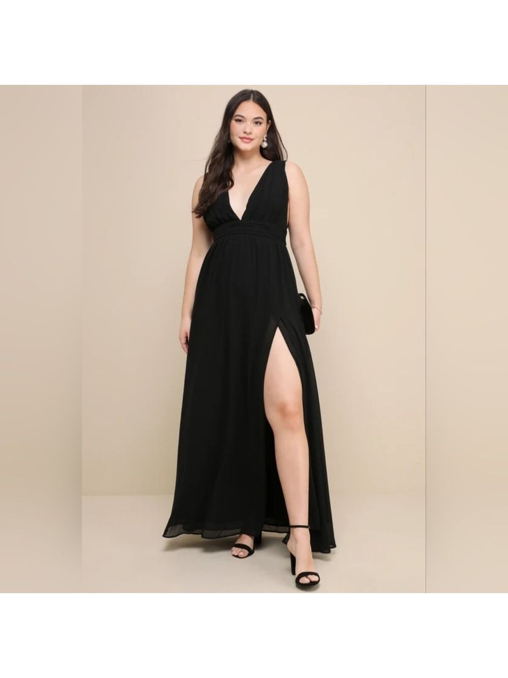 Lulus | Heavenly Hues Black Maxi Dress | Size L